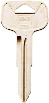 Hy-Ko 11010TR53 Automotive Key Blank, Brass, Nickel, For: Toyota Vehicle Locks, TR53 Key Number, Pack of 10
