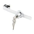 Defender Security U 9949 Showcase Lock, Keyed Lock, Y13 Yale Keyway, Steel, Chrome