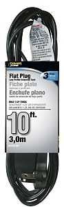 PowerZone OR932610 Extension Cord, 16 AWG Cable, 5-15P Grounded Plug, 5-15R Grounded Receptacle, 10 ft L, 125 V