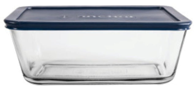 Anchor Hocking 85912L20 Kitchen Food Storage with Lid, 4-3/4 Cup Capacity, Glass, Clear, 8 in Dia, 3.4 in H