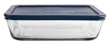 Anchor Hocking 85913L20 Kitchen Food Storage with Lid, 6 Cup, Glass, Clear, 8-1/4 in Dia, 2.4 in H