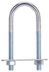 ProSource LR363 U-Bolt, 5/16 in Thread, 2-3/8 in L Thread, Steel, Zinc, Pack of 10