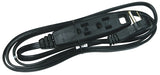 PowerZone OR932606 Extension Cord, 16 AWG Cable, 5-15P Grounded Plug, 5-15R Grounded Receptacle, 6 ft L, 125 V, Black