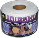 Carriff Corp 04100-10 Drain Sleeve Sock, 100 ft L X 4 in W Dimensions, Fabric
