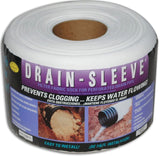 Carriff Corp 04100-10 Drain Sleeve Sock, 100 ft L X 4 in W Dimensions, Fabric