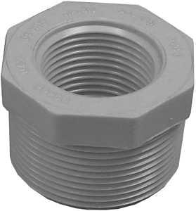 IPEX 435708 Reducing Bushing, 1-1/2 x 1 in, MPT x FPT, White, SCH 40 Schedule, 150 psi Pressure