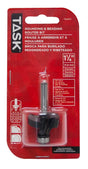 Task T24271 Series Router Bit, 1/2 in Dia, 1-1/4 in Dia Cutter, 1/4 in Dia Shank, Steel/Tungsten Carbide