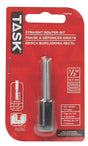 Task T24112 Router Bit, 1/2 in Dia Cutter, 1/4 in Dia Shank, Steel/Tungsten Carbide