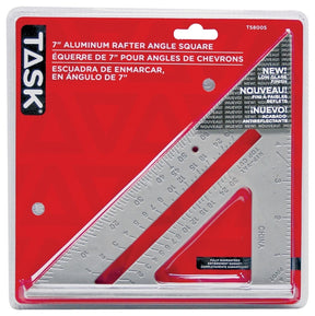 TASK T58005 Triangular Rafter Square, Aluminum, 7 in L