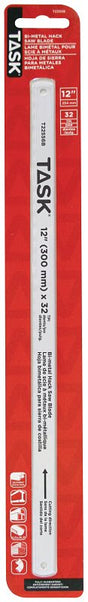 Task T22556 Hacksaw Blade, Bi-Metal, 12 in, 32 TPI, 1/PK