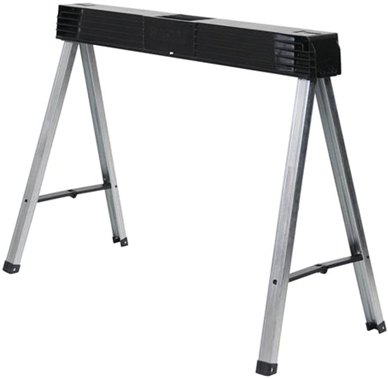 STANLEY STST11151 Fold-Up Sawhorse, 750 lb, 4 in W, 5 in H, 40 in D, Metal/Polypropylene, Gray