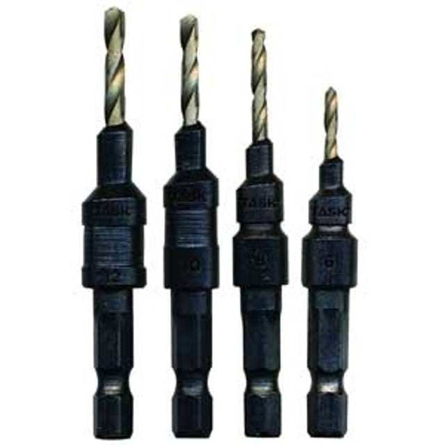 TASK T69010 Screw Drill Bit, #10 Dia, 1/4 in Dia Shank, Hex Shank