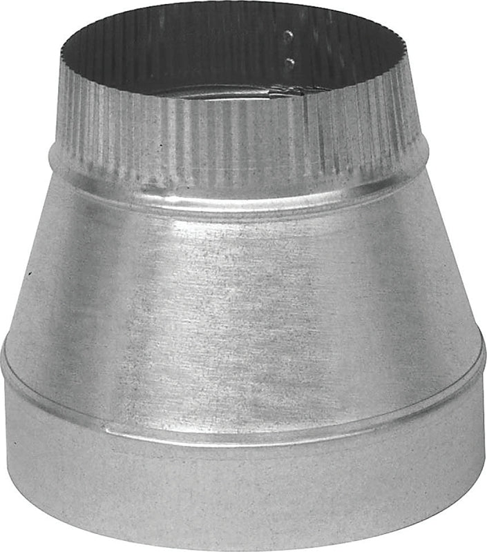 Imperial GV0810-A Short Duct Reducer, 5 x 4 in Dia, 30 ga Gauge, Galvanized Steel