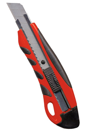 TASK T00970 Auto-Lock Knife, 18 mm W Blade, Soft Touch Grip Handle, Pack of 36