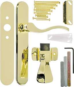 Wright Products VBG115PB Door Lever Lockset, Brass, 3/4 to 2 in Thick Door