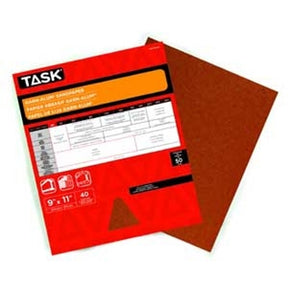 TASK Garn-Alum GAO14280 Sandpaper, 11 in L, 9 in W, Very Fine, 280 Grit, Aluminum Oxide Abrasive, Pack of 50