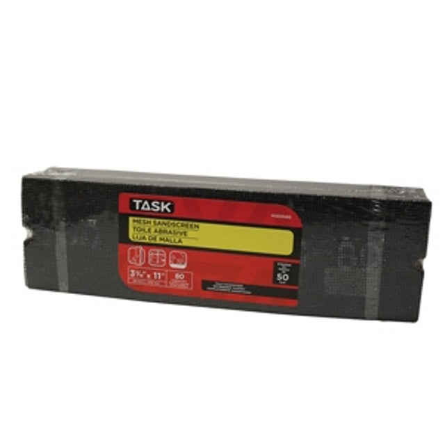 TASK MS63100 Drywall Sand Screen, 11 in L, 3-5/16 in W, 100 Grit, Fine, Silicone Carbide Abrasive, Pack of 50