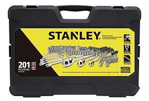 STANLEY COLORmaxx Series STMT71654 Mechanics Tool Set, 201-Piece, Chrome Vanadium Steel, Chrome, Silver