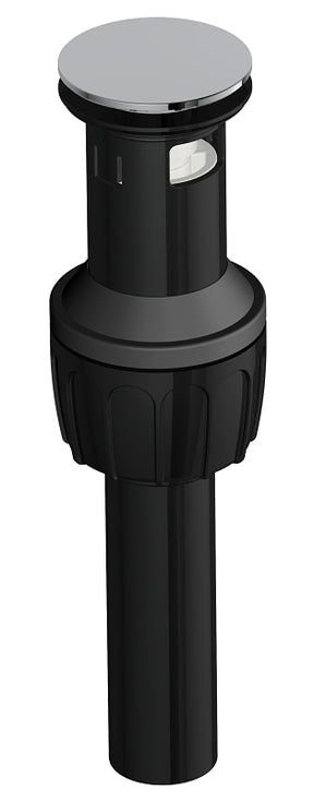 Boston Harbor TOBI22090016CP Drain Push Pop-Up with Overflow, Push Pop-Up, Plastic, Chrome, Chrome