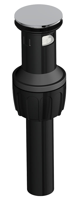 Boston Harbor TOBI22090016CP Drain Push Pop-Up with Overflow, Push Pop-Up, Plastic, Chrome, Chrome