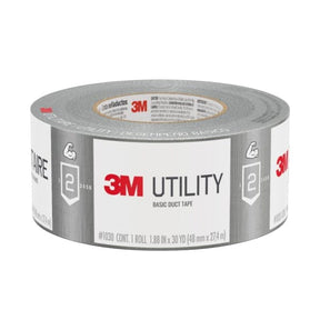 3M 1030 Duct Tape, Utility, 30 yd L, 1.88 in W, Gray