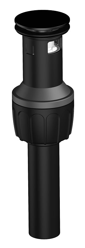 Boston Harbor TOBI22090018BL Drain Push Pop-Up with Overflow, Push Pop-Up, Plastic, Black, Matte Black