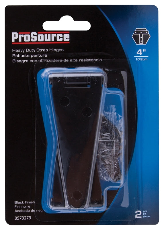 ProSource HSH-B04-C2PS Strap Hinge, 2 mm Thick Leaf, 4 in, Steel, 180 Range of Motion