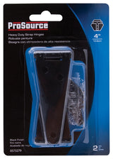 ProSource HSH-B04-C2PS Strap Hinge, 2 mm Thick Leaf, 4 in, Steel, 180 Range of Motion