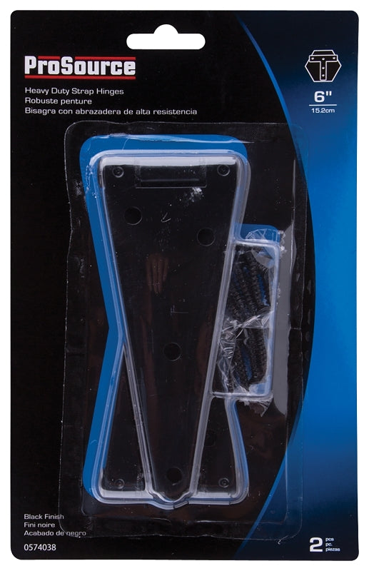 ProSource HSH-B06-C2PS Strap Hinge, 2.6 mm Thick Leaf, 6 in, Steel, 180 Range of Motion