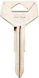 Hy-Ko 11010TR37 Automotive Key Blank, Brass, Nickel, For: Toyota Vehicle Locks, TR37 Key Number, Pack of 10