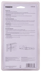 ProSource HSH-S06-C2PS Heavy Duty Strap Hinge, 2.6 mm Thick Leaf, 6 in, Brushed Stainless Steel, 180 Range of Motion