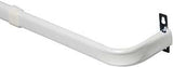 Kenney KN512 Curtain Rod, 1 in Dia, 48 to 86 in L, Steel, White