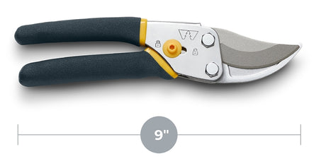 Woodland Tools Co 05-2001-100 Regular Duty Pruner, 5/8 in Cutting Capacity, Steel Blade, Bypass Blade, 9 in OAL
