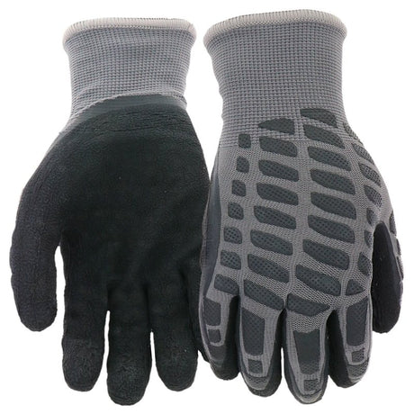 Boss Arctik B93121-L Work Gloves, Men's, L, Wing Thumb, Elastic Knit Wrist, Slip-On Cuff, Latex/Polyester, Black