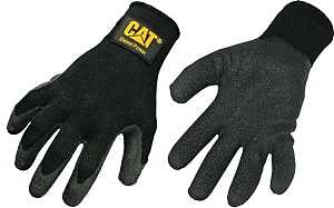 Cat CAT017400L Protective Gloves, L, Knit Wrist Cuff, Cotton/Polyester, Black