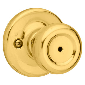 Kwikset 300M 3 CP 7/8 RFL RCS Privacy Lockset, Polished Brass, ADA Compliant, Reversible Hand