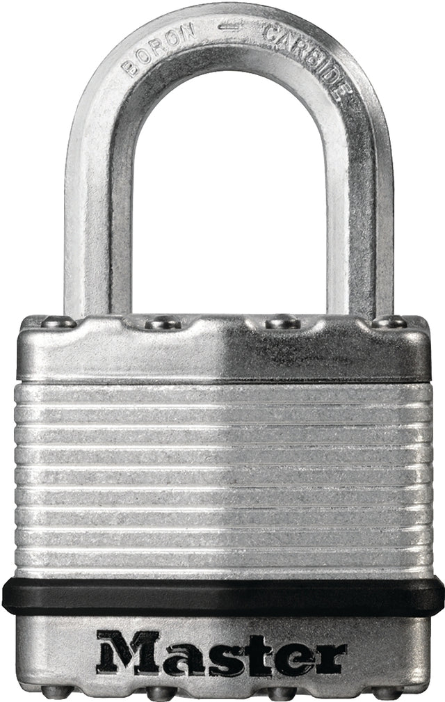 Master Lock Magnum Series M1BLCDHC Padlock, Different Key, 5/16 in Dia Shackle, Boron Carbide Shackle, Steel Body