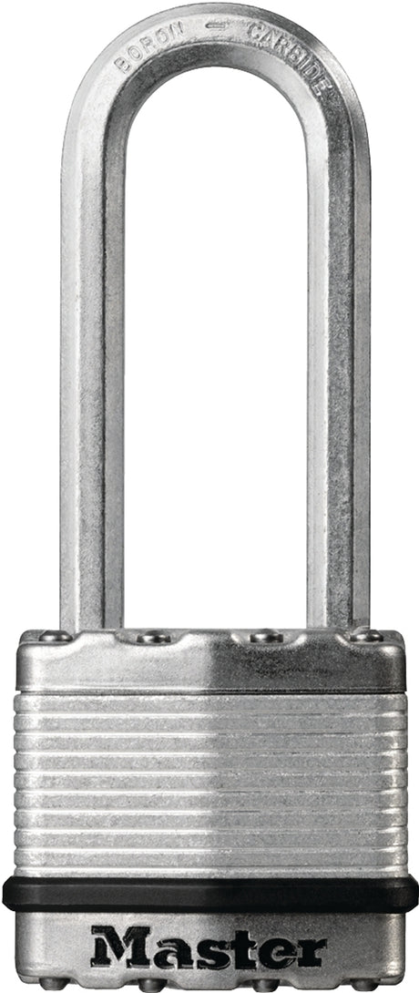 Master Lock Magnum Series M1BLCDLJHC Padlock, Different Key, Long Shackle, 5/16 in Dia Shackle, Boron Carbide Shackle