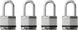 Master Lock Magnum Series M1BLCQLFHC Padlock, Alike Key, 5/16 in Dia Shackle, Boron Carbide Shackle, Steel Body