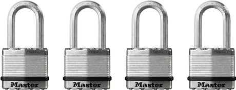 Master Lock Magnum Series M1BLCQLFHC Padlock, Alike Key, 5/16 in Dia Shackle, Boron Carbide Shackle, Steel Body