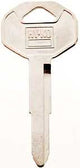 Hy-Ko 11010DC3 Key Blank, Brass, Nickel, For: Chrysler, Dodge, Eagle, Jeep, Plymouth Vehicles, DC3 Key Number, Pack of 10