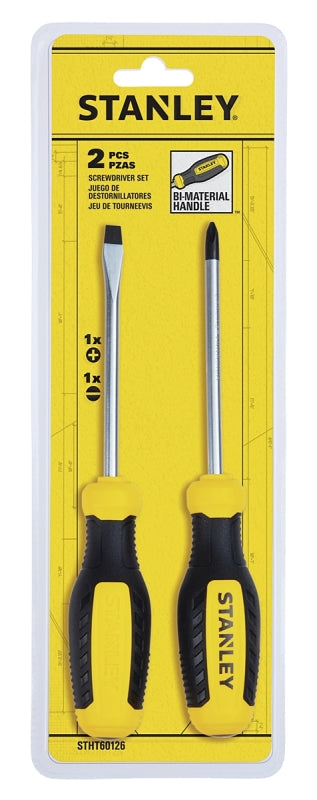 STANLEY STHT60126 Screwdriver Set, 2-Piece, Alloy Steel, Specifications: 4 in L Round Shank