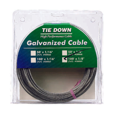 Tie Down Engineering Galvanized Steel 1/8 in. D X 100 ft. L Aircraft Cable