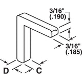 Make-2-Fit PL 14964 Non-Handed Corner Key, Plastic, For: Triple Track Window and Screen Frames