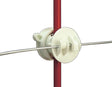 Gallagher G65514 Rod Post Claw Insulator, Plastic, White, Screw-On Mounting