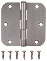 ProSource 20347ANX Door Hinge, Steel, Antique Nickel, Loose Pin, 180 deg Range of Motion, Screw Mounting