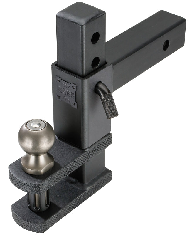 Reese Towpower Tactical 7089444 Adjustable Ball Mount with Clevis, 2 in, 2-5/16 in Dia Hitch Ball, Steel, Matte/Pewter