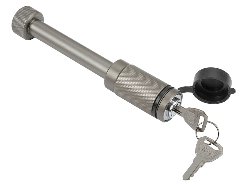 Reese Towpower Tactical 7092330 Dogbone Receiver Lock, Push Button Lock, Class: V, Matte Pewter