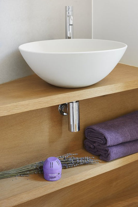 Humydry USA44127C12 Mini Moisture Absorber and Air Freshener, 2.6 oz, Lavender, White, 100 sq-ft Coverage Area