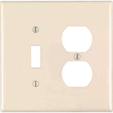Leviton Almond 2 gang Nylon Duplex/Toggle Wall Plate 1 pk